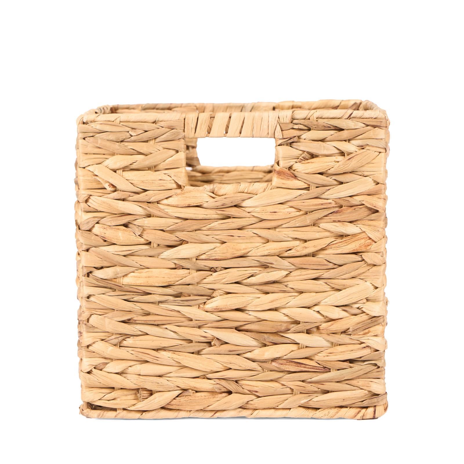 Natural Storage Cube Folding Rope Organiser Woven Wicker Hamper Strong Eco Box - Picture 18 of 20