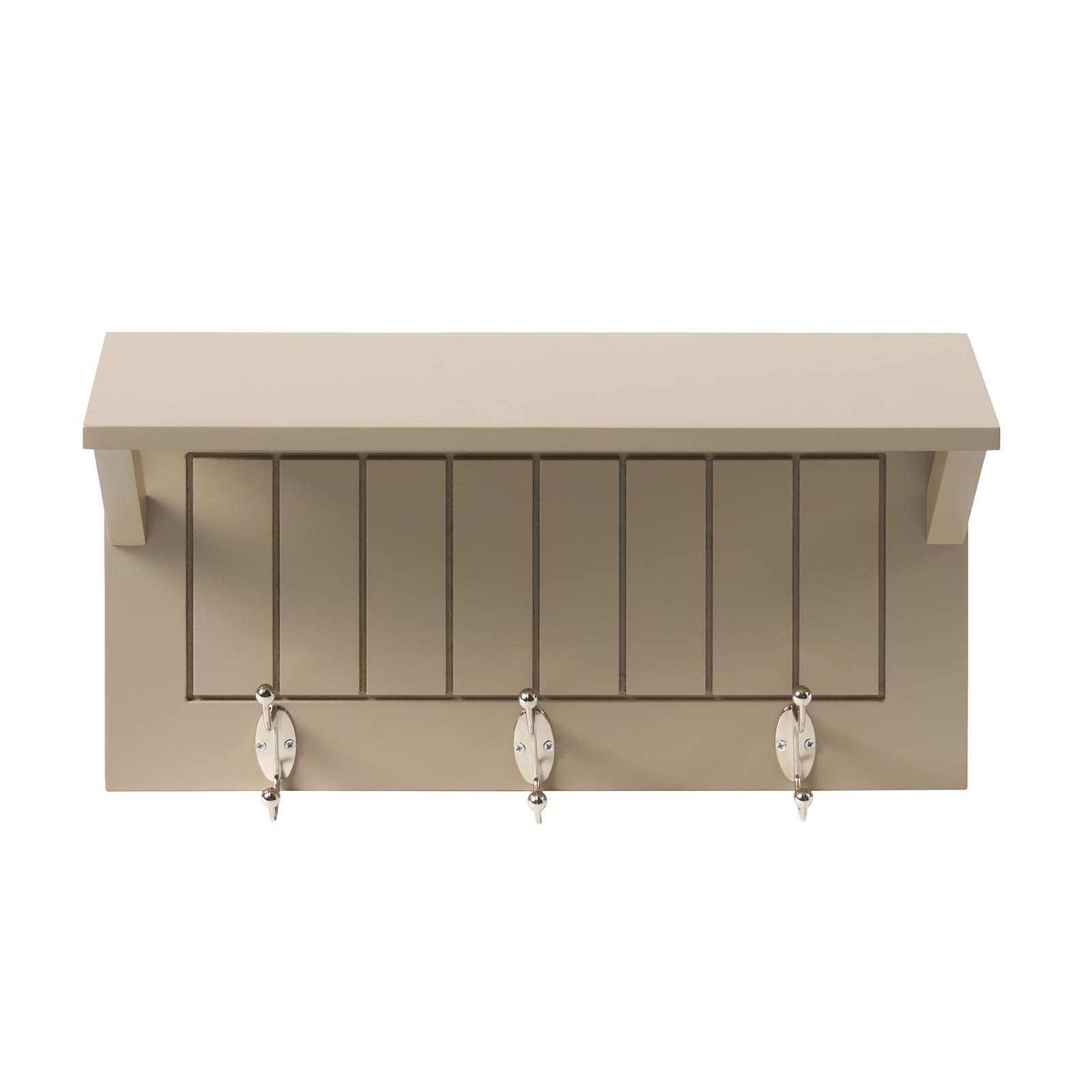 OHS Coat Rack Wall Mounted Shelf Engineered Wood Floating Display Unit