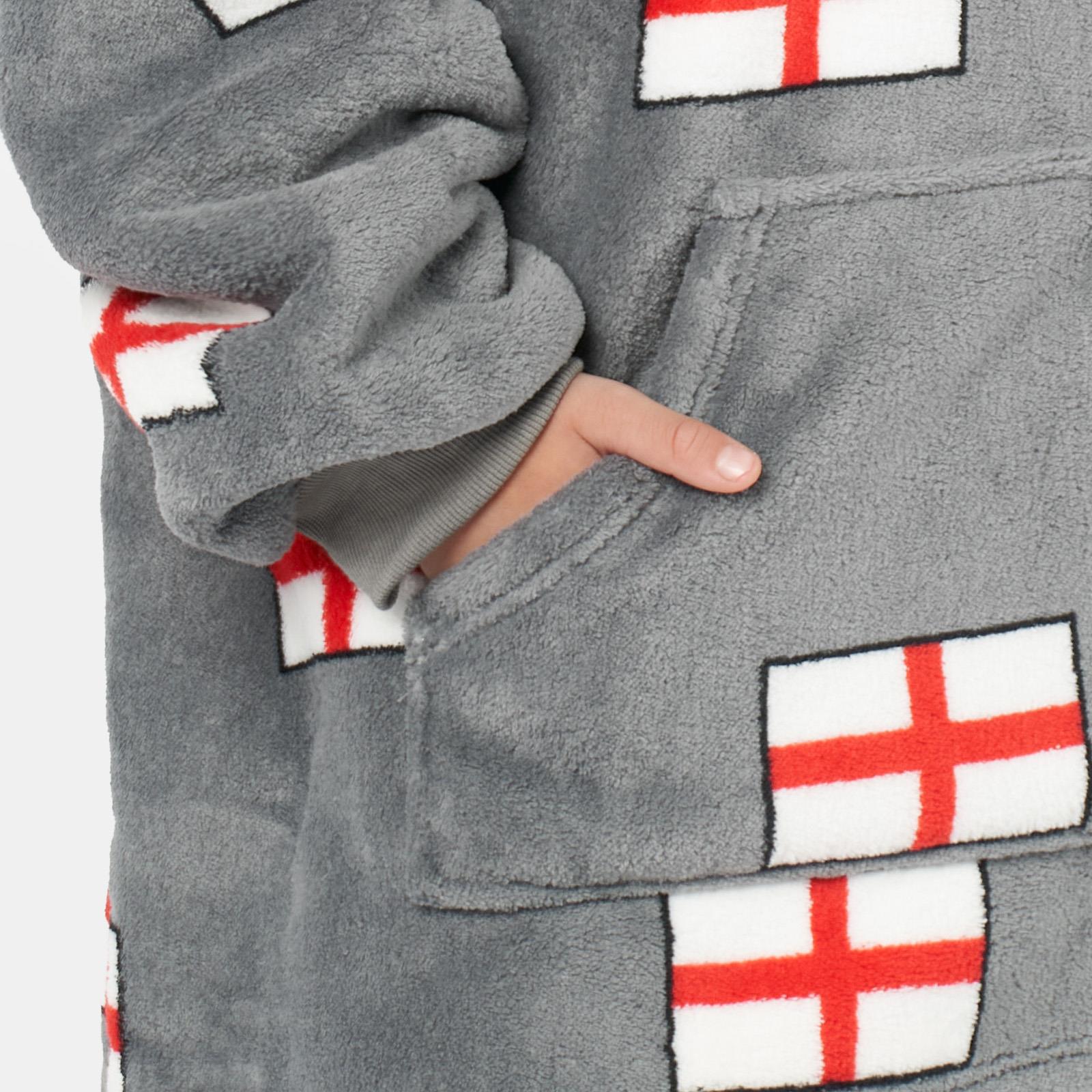 Kids Hoodie Blanket Oversized Sherpa Fleece Jumper Sweatshirt Soft Warm Throw - Picture 32 of 169
