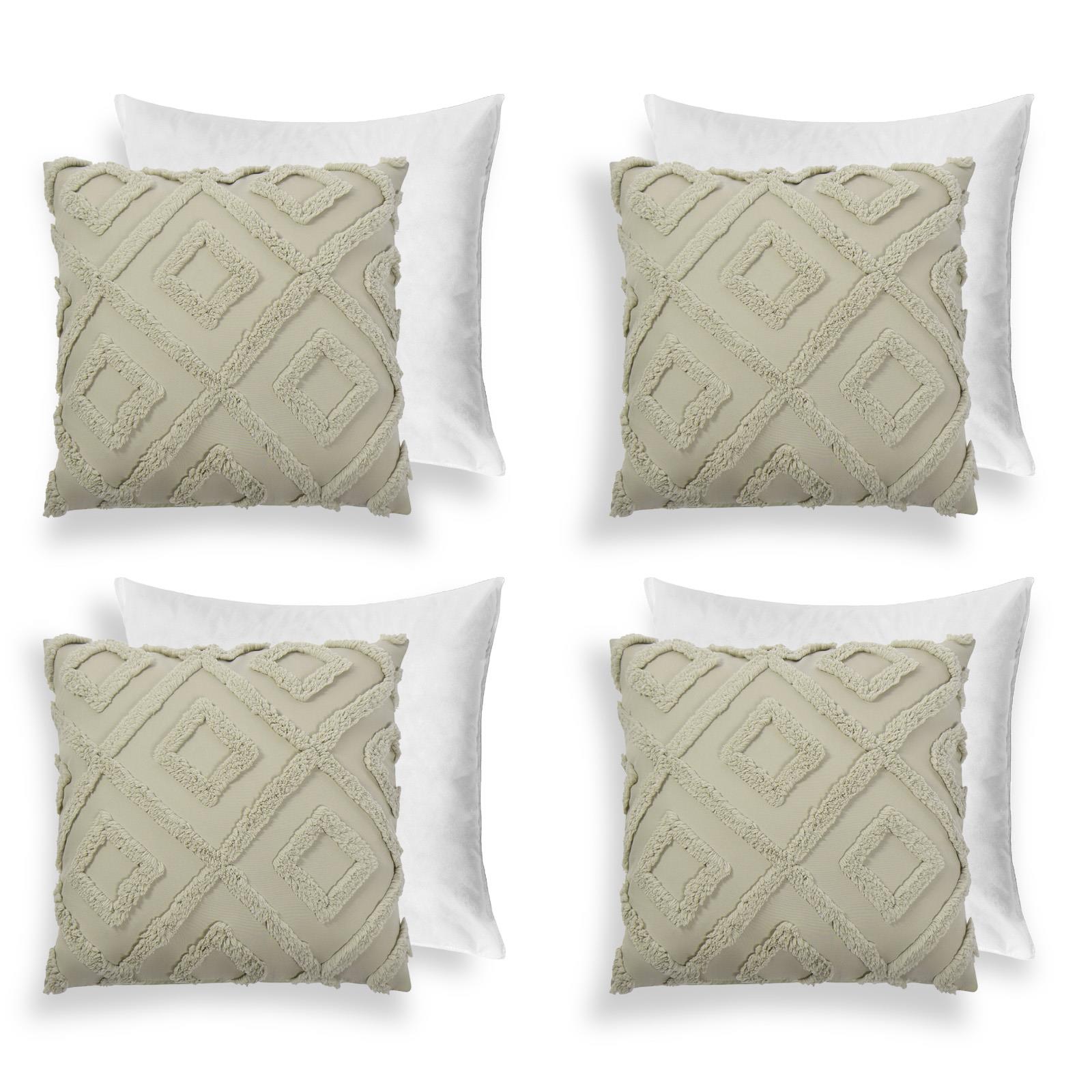 OHS Tufted Cushion Covers 2 Pack Arches Decorative Square Pillowcases