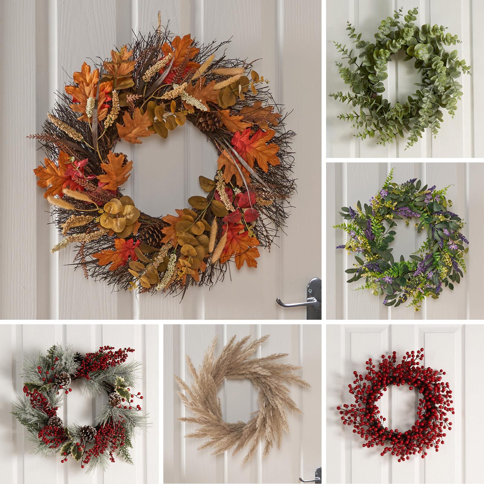 OHS Artificial Xmas Wreath Door Wall Home Party Table Decor Winter Spring