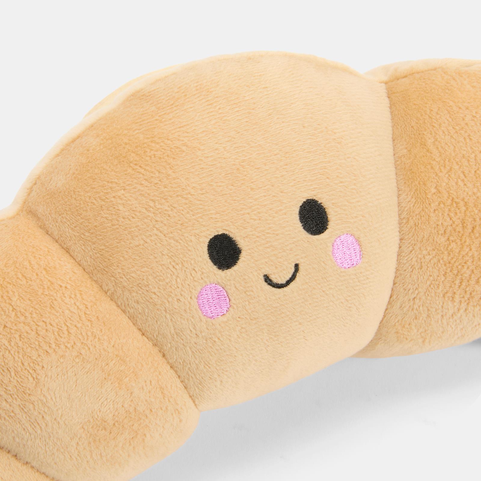 OHS Croissant Hottie Microwaveable Warmie Fluffy Novelty Heat Pad Hand Warmer