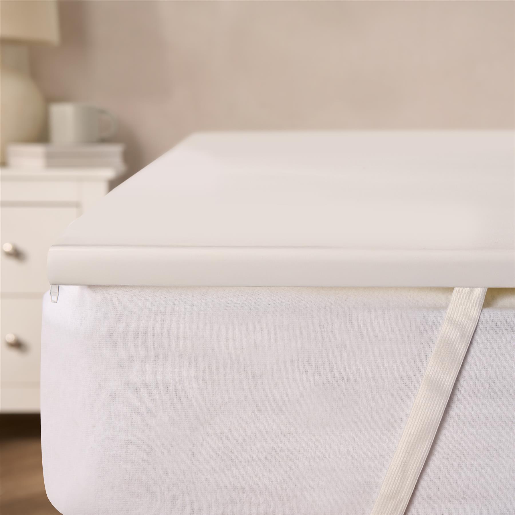 OHS Memory Foam Mattress Topper Anti-Allergy Washable Extra Comfort