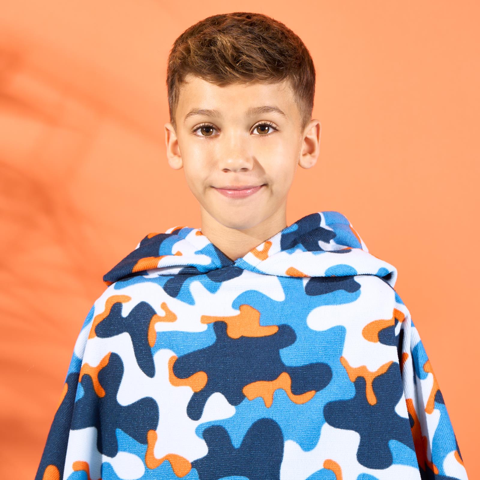 Kids Poncho Beach Towel Hooded Quick Dry Microfibre Holiday Swimming Absorbent - Picture 23 of 139