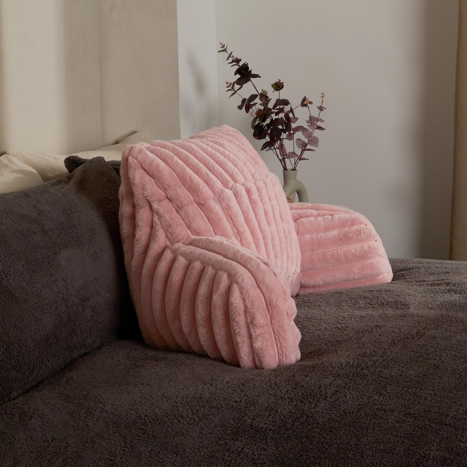 OHS Reading Cuddle Cushion Fleece Heatable Pillow Arms Chair Back Support