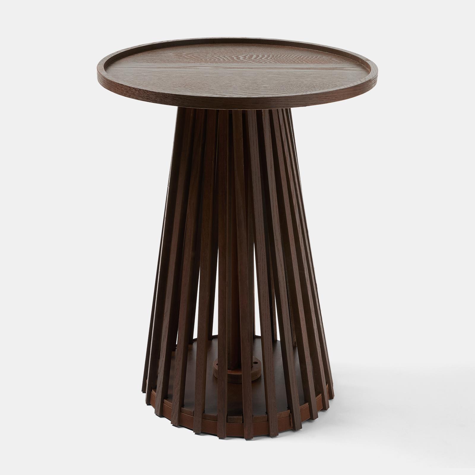 OHS Ivy Side Table Slatted Engineered Wood Living Room Bedroom Bedside