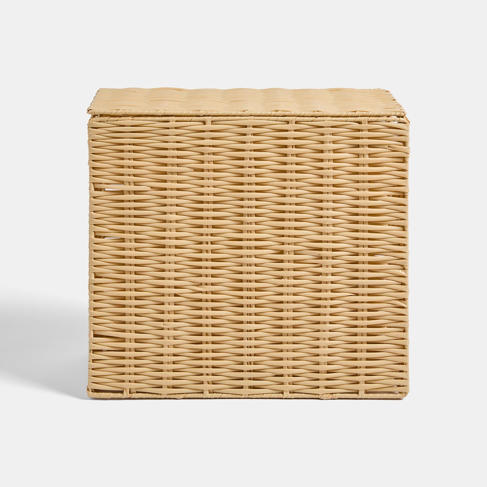OHS Collapsible Laundry Basket Woven Folding Hamper Bathroom Corner Storage