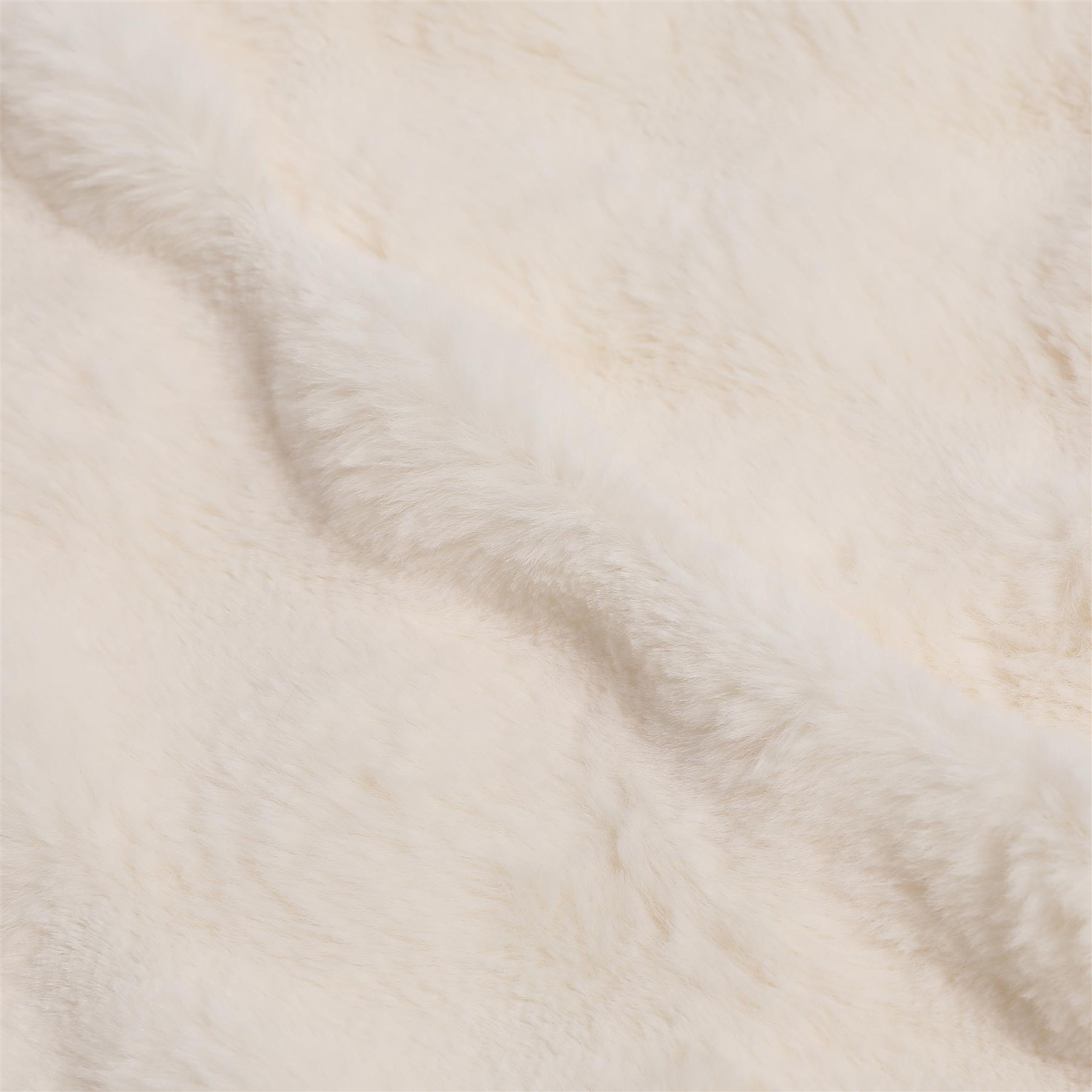 OHS Throw Bubble Faux Fur Blanket Winter Soft Warm Fleece Bedspread