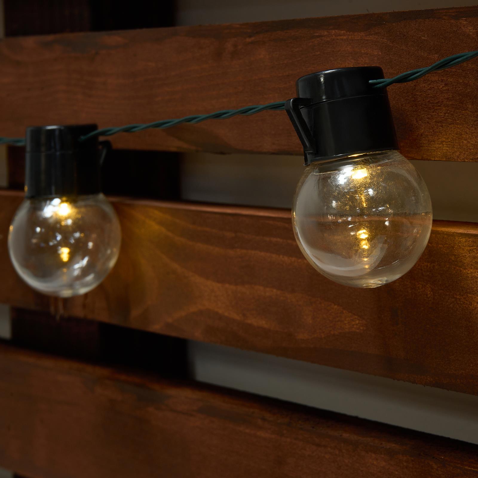 OHS Solar String Lights 20 LED Bulbs Outdoor Garden Festoon Lighting Auto Sensor