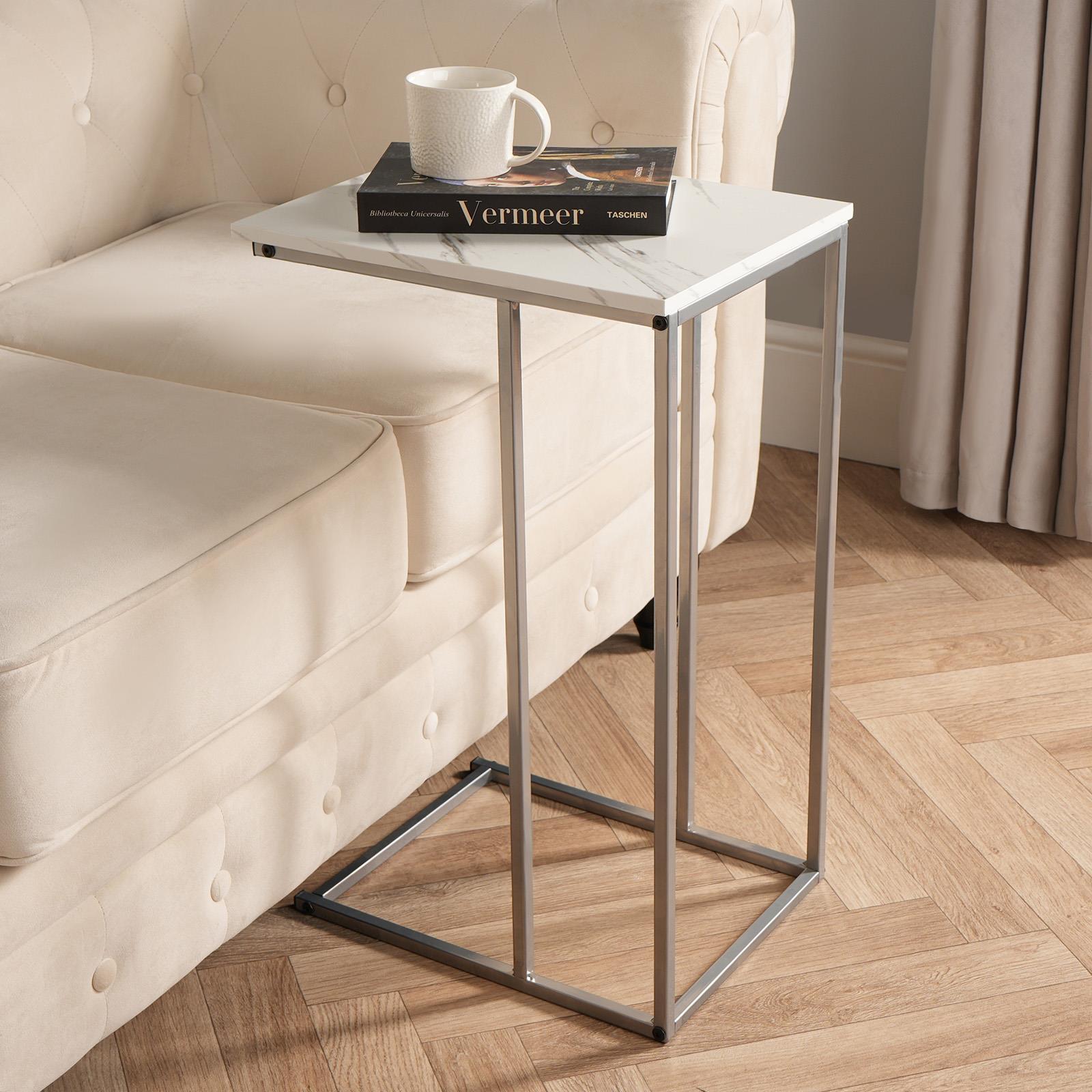 C Shape Table Coffee Laptop Side End Living Room Furniture Bedside Nightstand