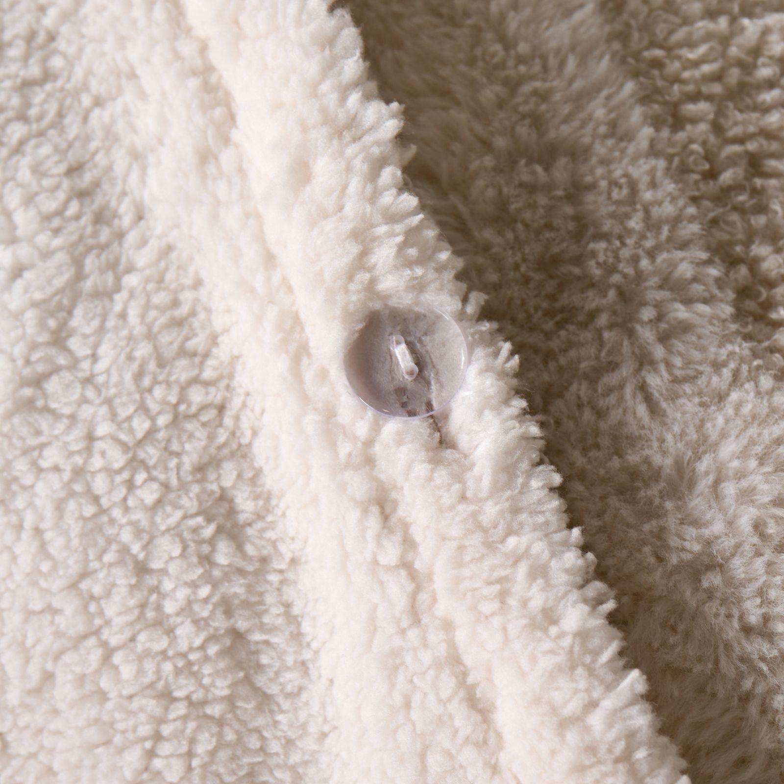 OHS Tufted Boucle Stripe Duvet Cover with Pillowcase Thermal Winter Bedding Set