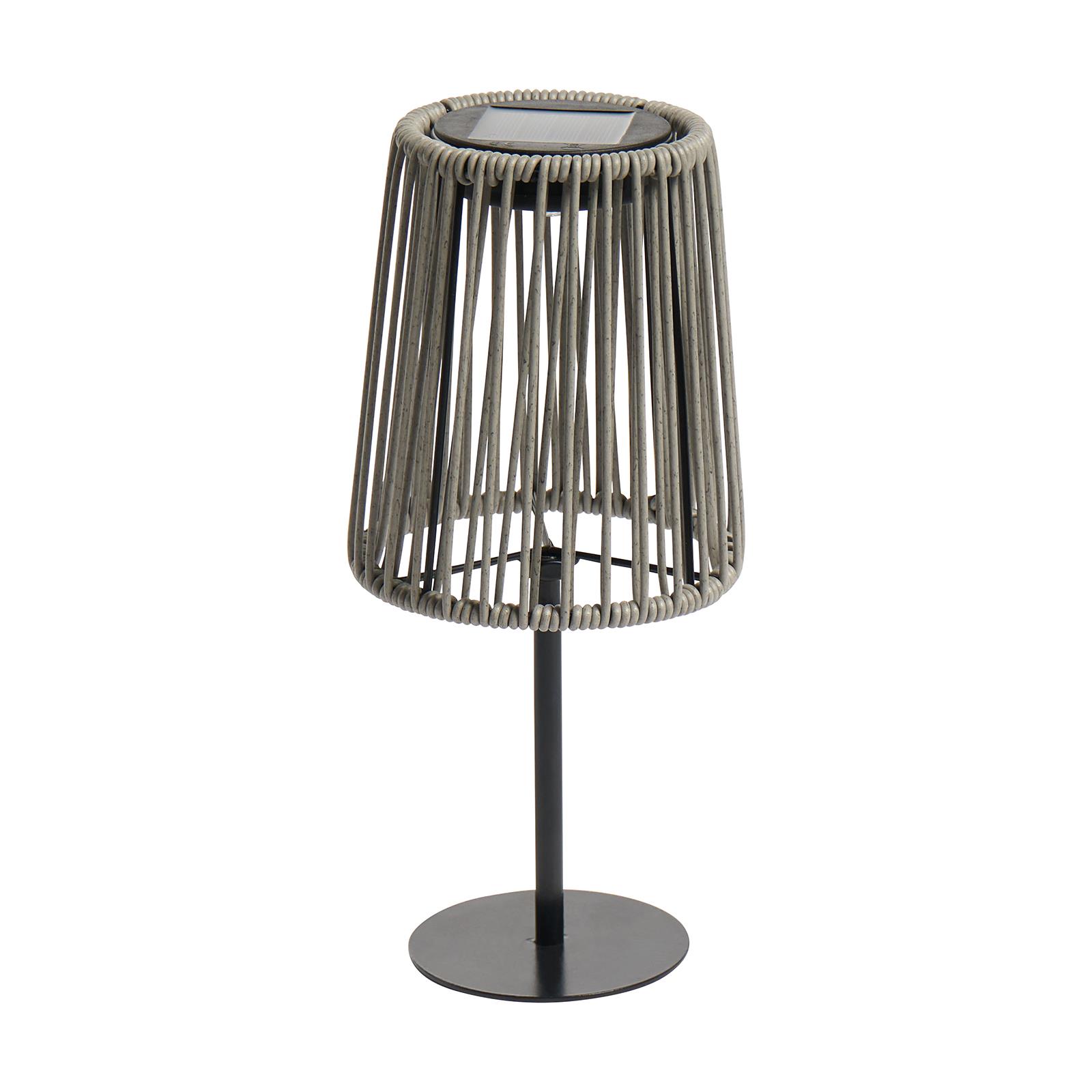 OHS Solar Table Lamp Rattan Cordless Outdoor Garden Light Dusk Sensor