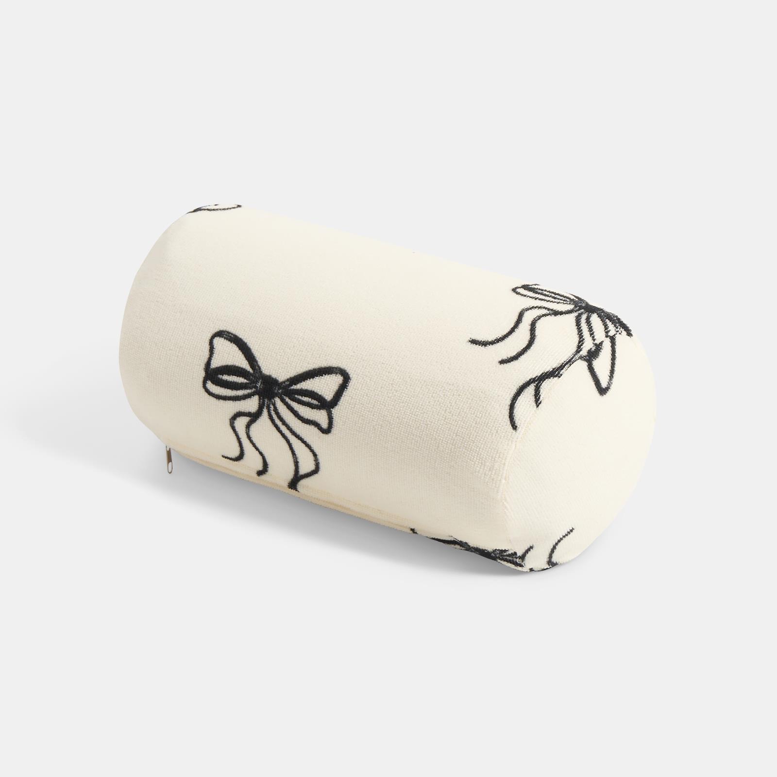 OHS Bows Beach Bolster Travel Cushion Neck Support Filled Pillow