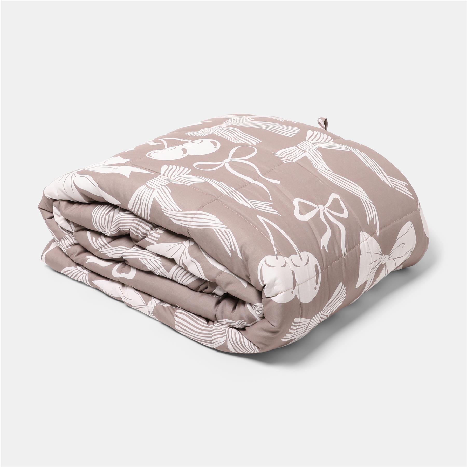 OHS Printed Weighted Blanket 8kg Quilted Throw Sensory Sleep Anxiety Therapy