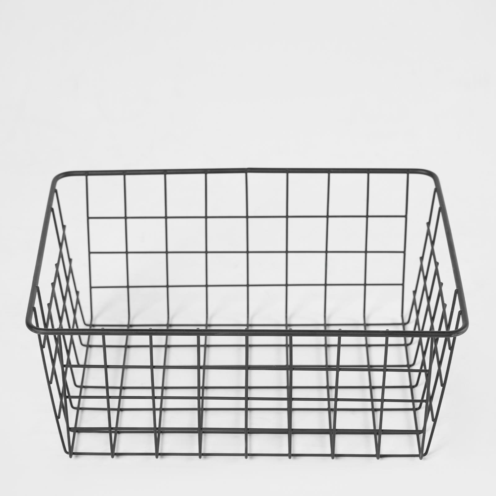 Wire Storage Basket Organiser Tidy Clothing Towel Holder Space Saving Solution