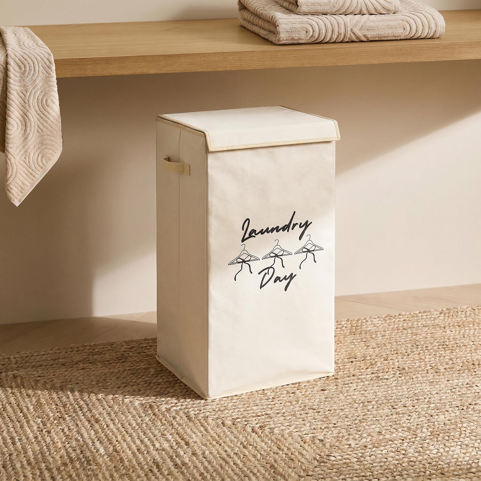 OHS Slogan Laundry Bag Foldable Hamper Basket Washing Bin Clothes Storage