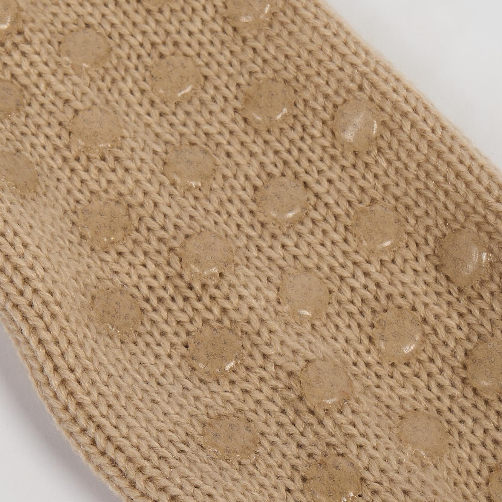 OHS Cable Knit Socks Womens Non Slip Warm Indoor Lounge Sock Slipper