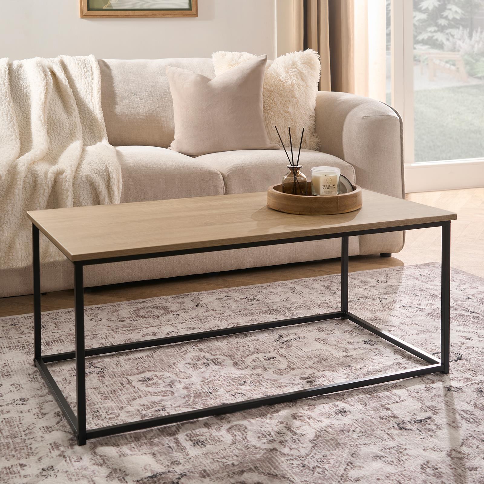 Coffee Table Marble Bedside End Living Room Modern Office Metal Frame Home Decor - Picture 16 of 28