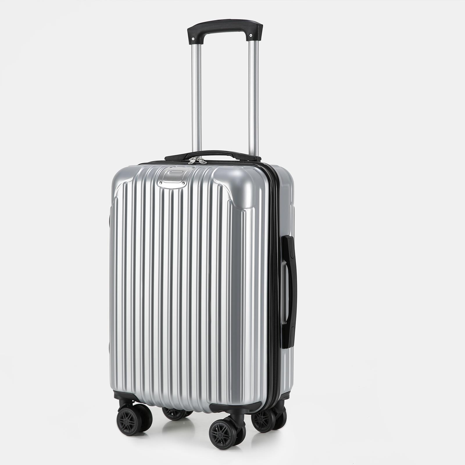 OHS Hard Shell Suitcase Luggage Set Travel ABS 4 Wheels Trolley Cabin Carry-On