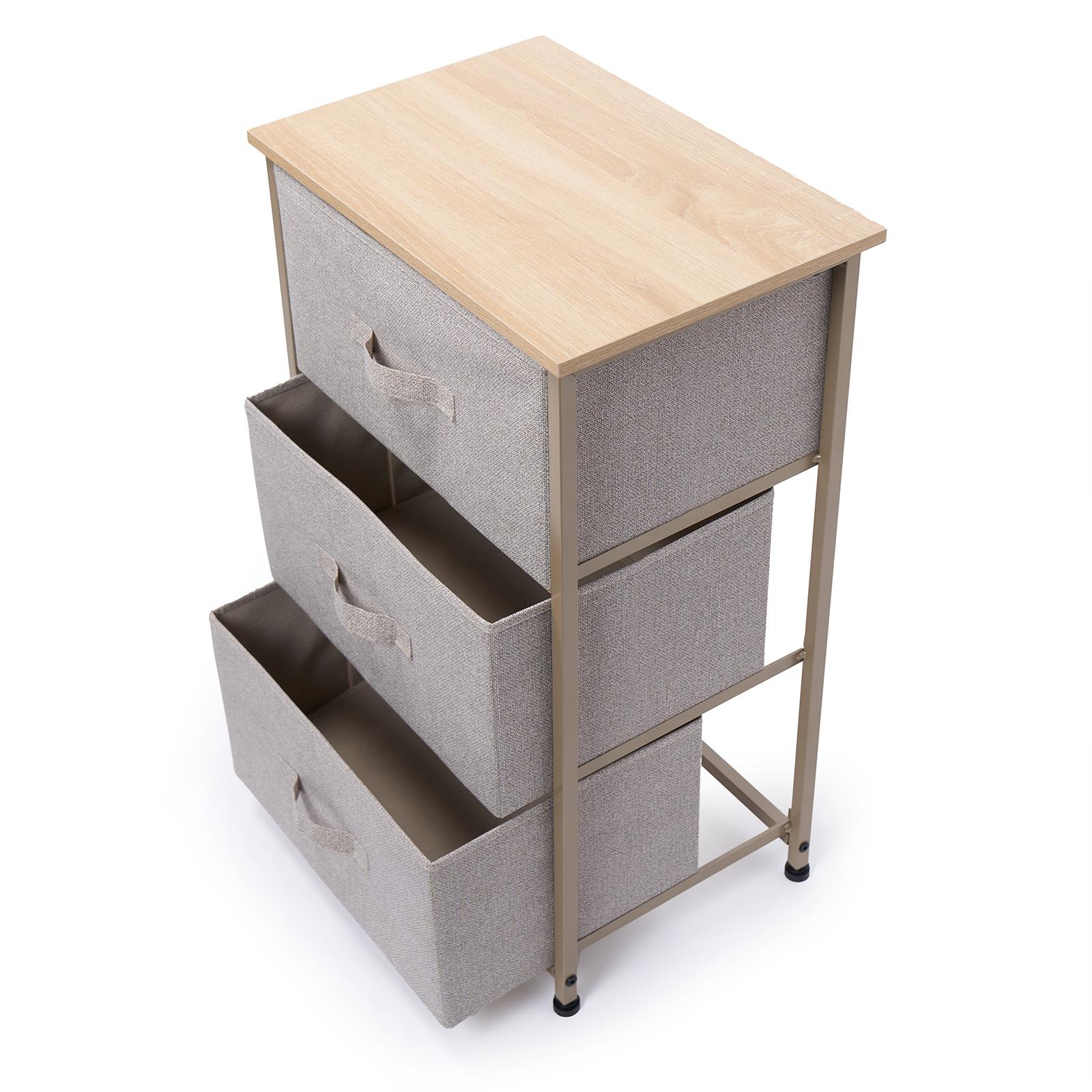 Fabric Cabinet Bedside 2/3/4 Drawers Storage Unit Clothes Shoes Home Organiser - Picture 41 of 94