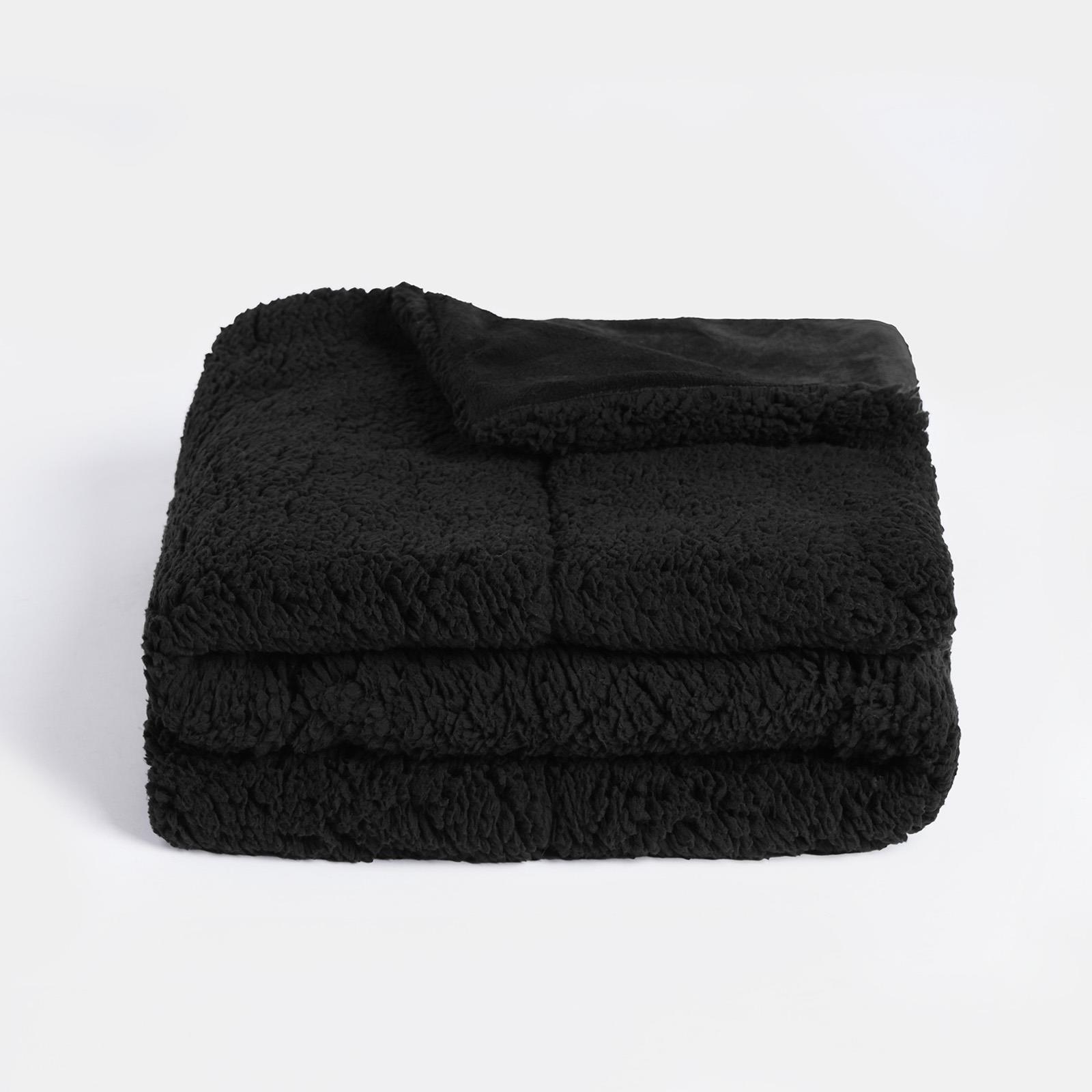 OHS Quilted Pet Blanket Soft Sherpa Fleece Animal Dog Cat Throw