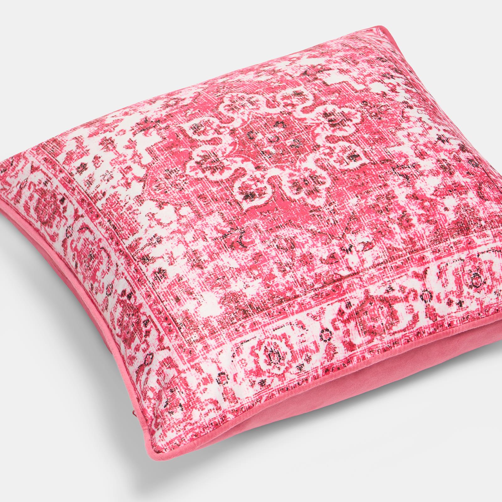 OHS Vintage Print Cushion Covers Matte Velvet Super Soft Square Pillowcases