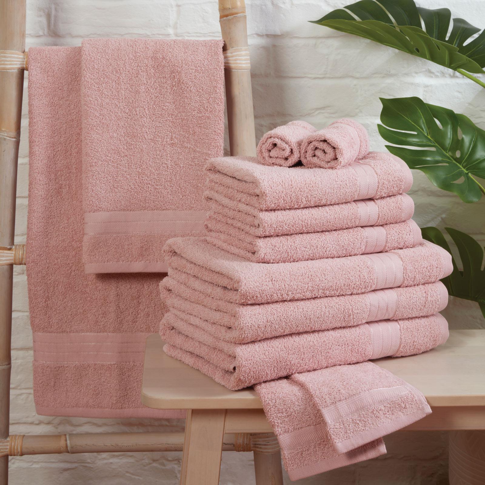 Dreamscene Luxury 100% Cotton Towels Bale Set Large Soft Bath Hand 12 PC 500 GSM