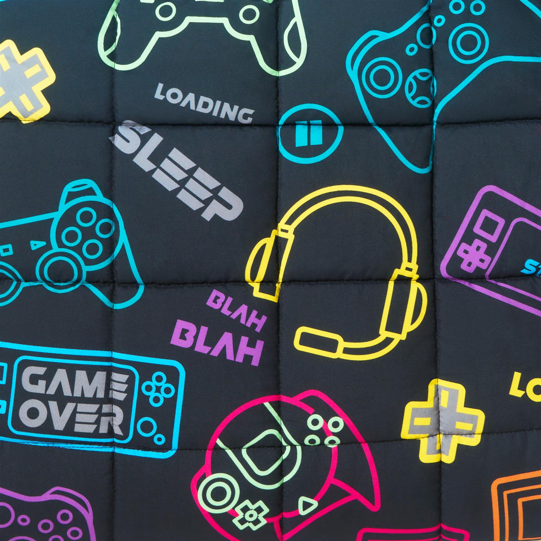 OHS Kids Weighted Blanket Gaming Print Soft Throw Anxiety Stress Relief Sleep