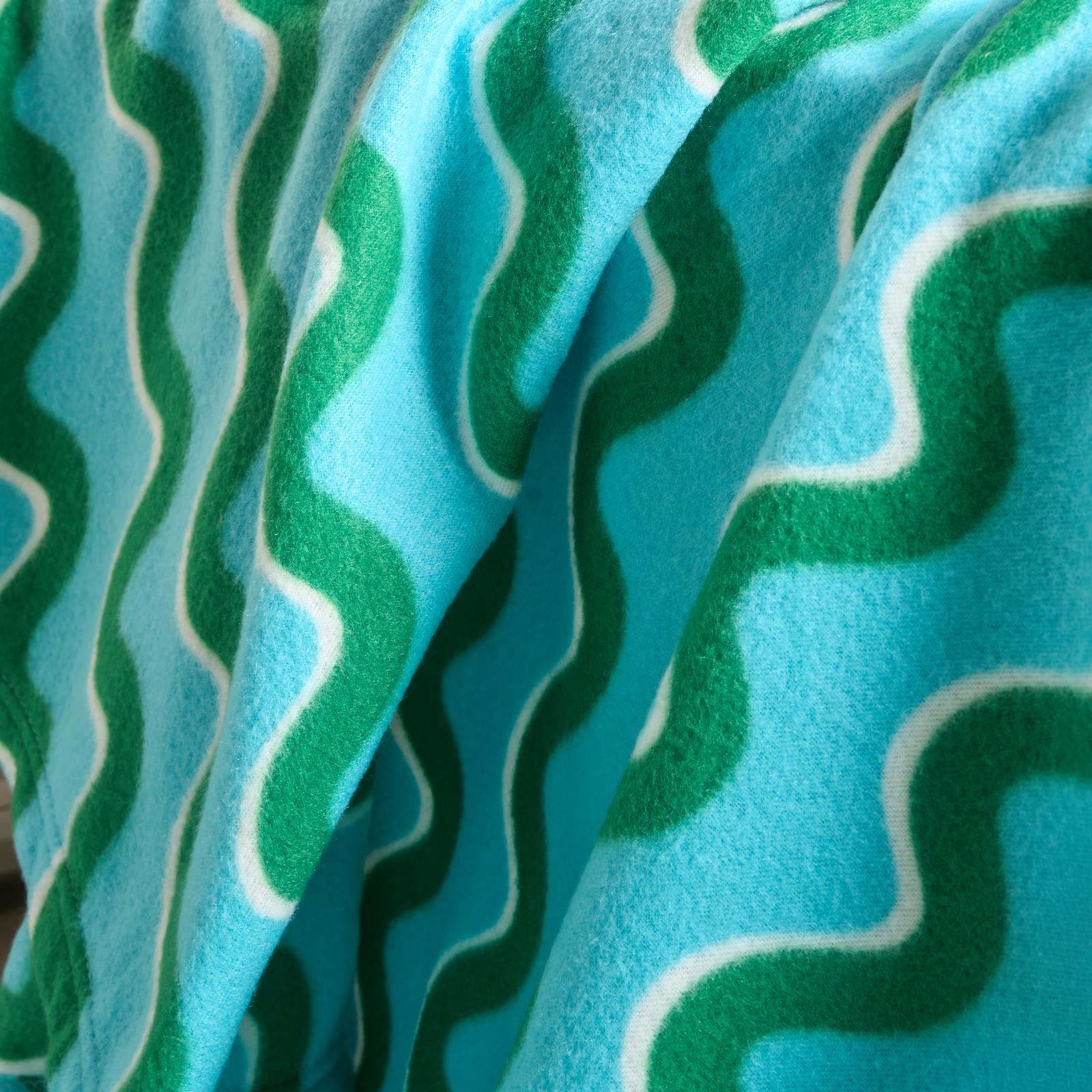 OHS Swirl Print Throw Soft Blanket Polar Fleece Lightweight Bedspread