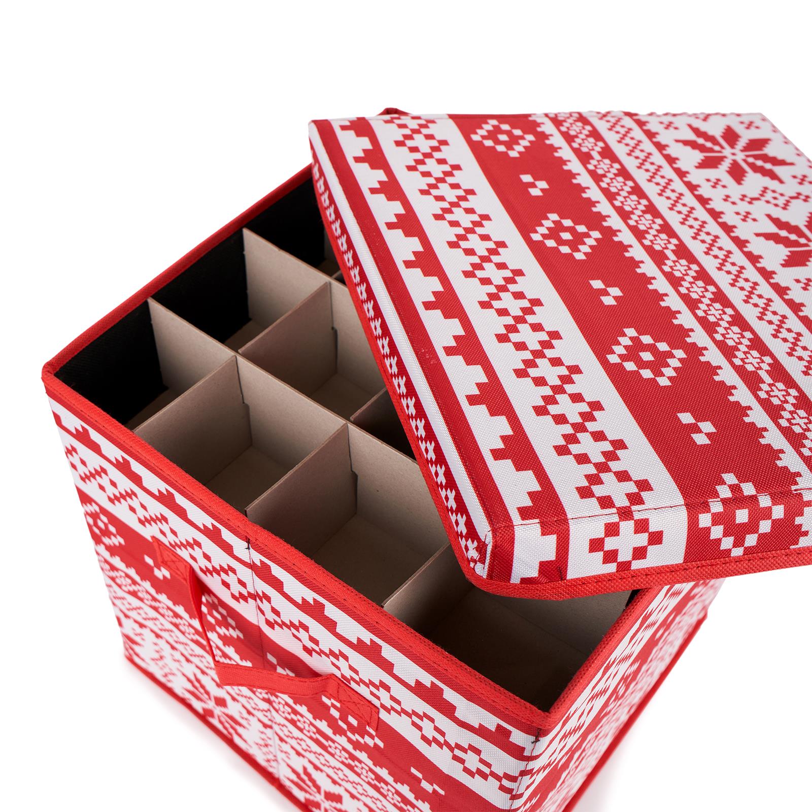 OHS Christmas Bauble Storage Box Festive Decoration Organiser Cube 64 Slots