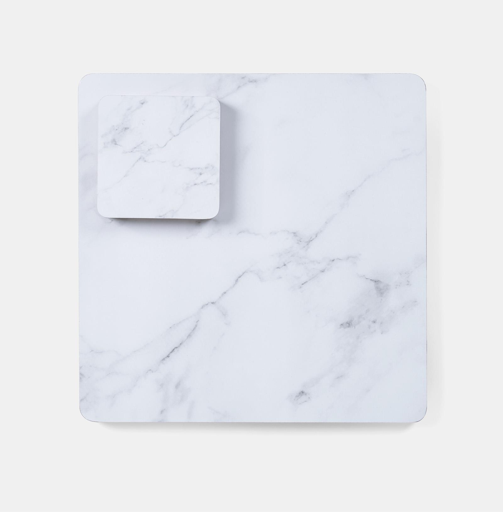 OHS Marble Effect Placemat Coaster 4 Set Luxury Table Mats Home Decor