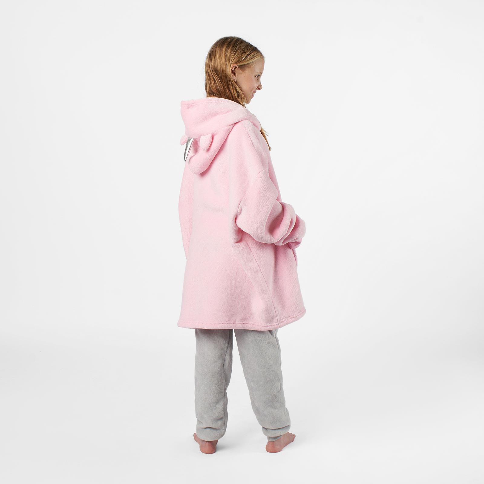 Kids Hoodie Blanket Oversized Sherpa Fleece Jumper Sweatshirt Soft Warm Throw - Picture 129 of 169