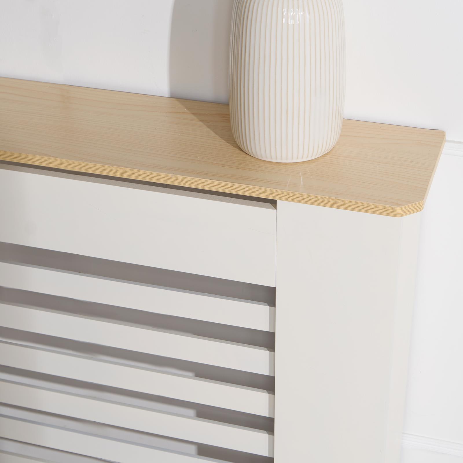 Wooden Radiator Cover Side Board S M L Cabinet Shelf Modern Hallway Furniture - Picture 41 of 55