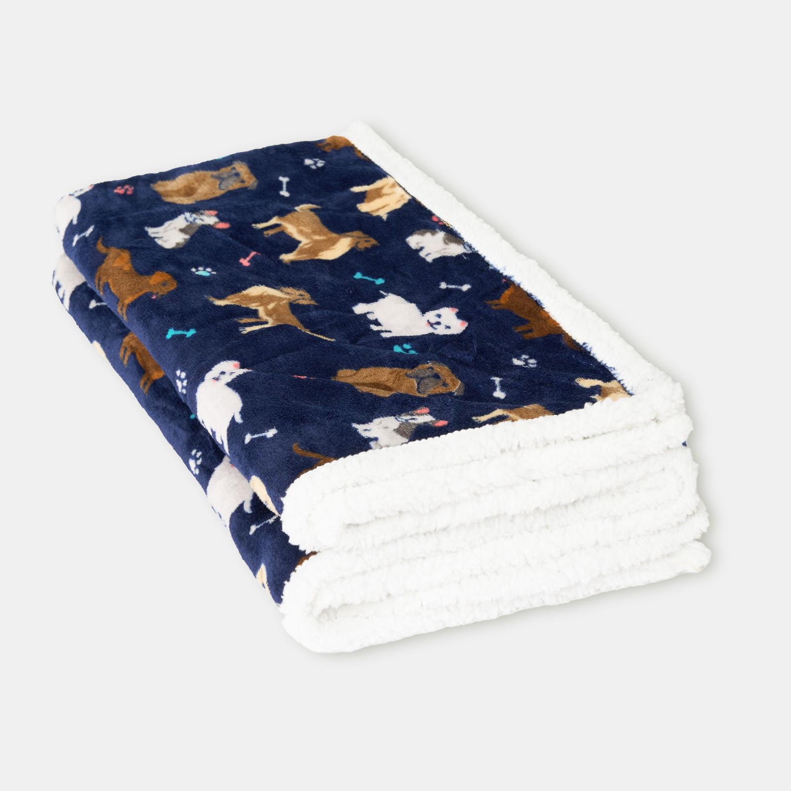 Pet Blanket Throw Sherpa Fleece Dog Cat Puppy Over Bed Chair Sofa Supersoft Warm