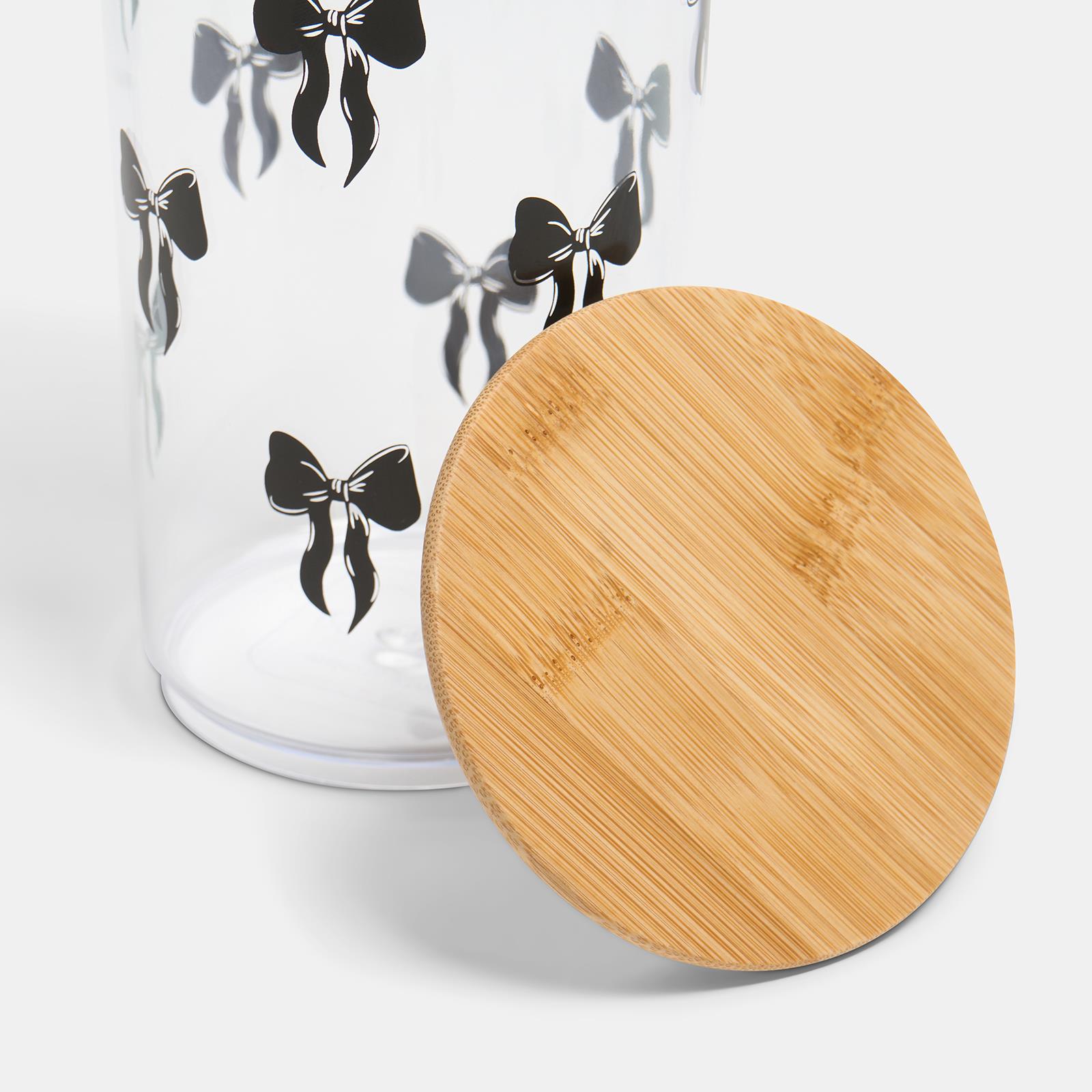 OHS Bows Food Container Airtight Bamboo Lid BPA-Free Plastic Kitchen Storage Jar