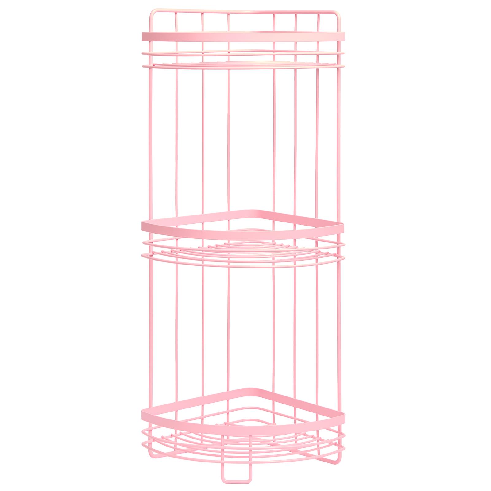 OHS 3 Tier Shower Caddy Bathroom Organiser Plastic Freestanding Corner Shelf
