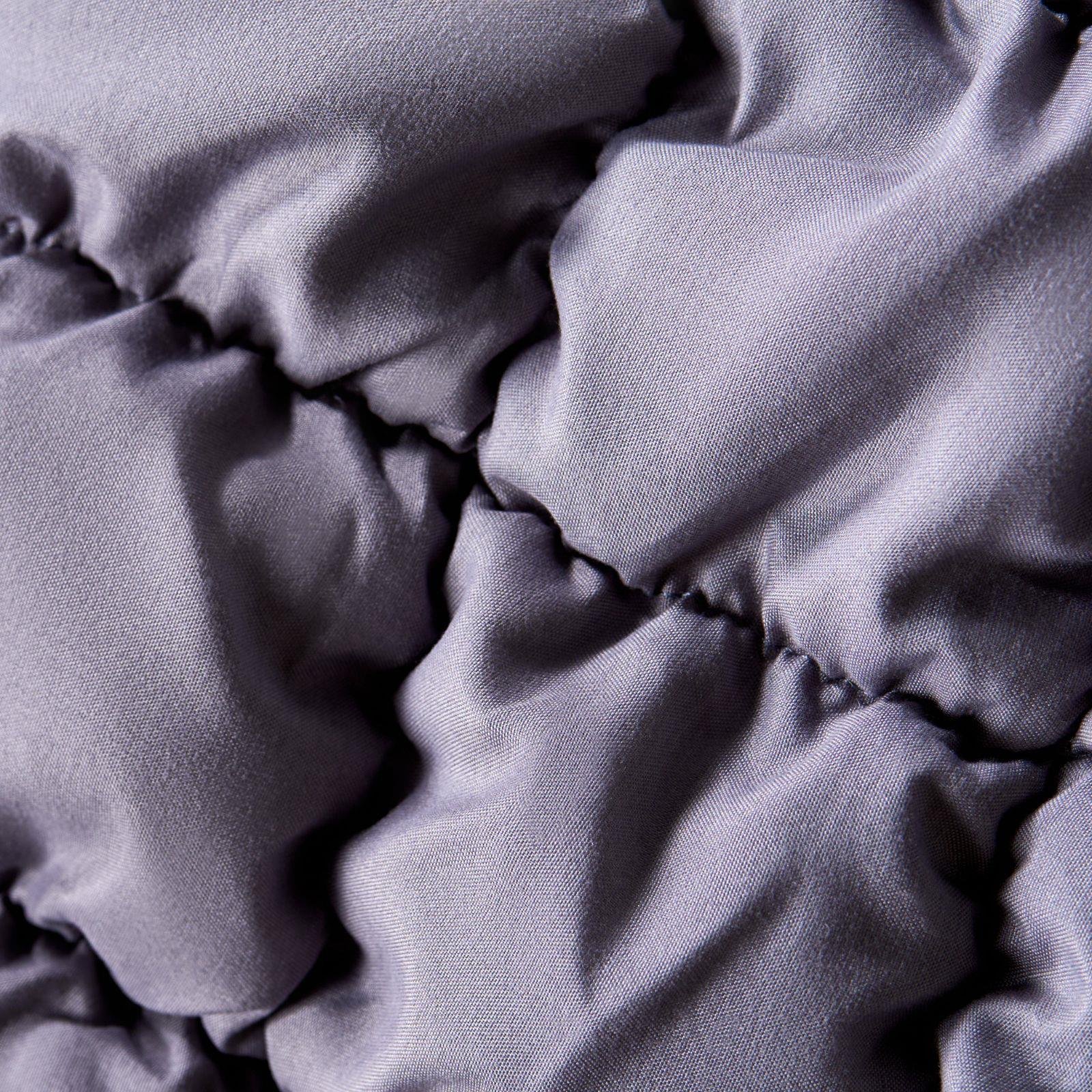 OHS Filled Quilted Seersucker Duvet Cover Bedding Set