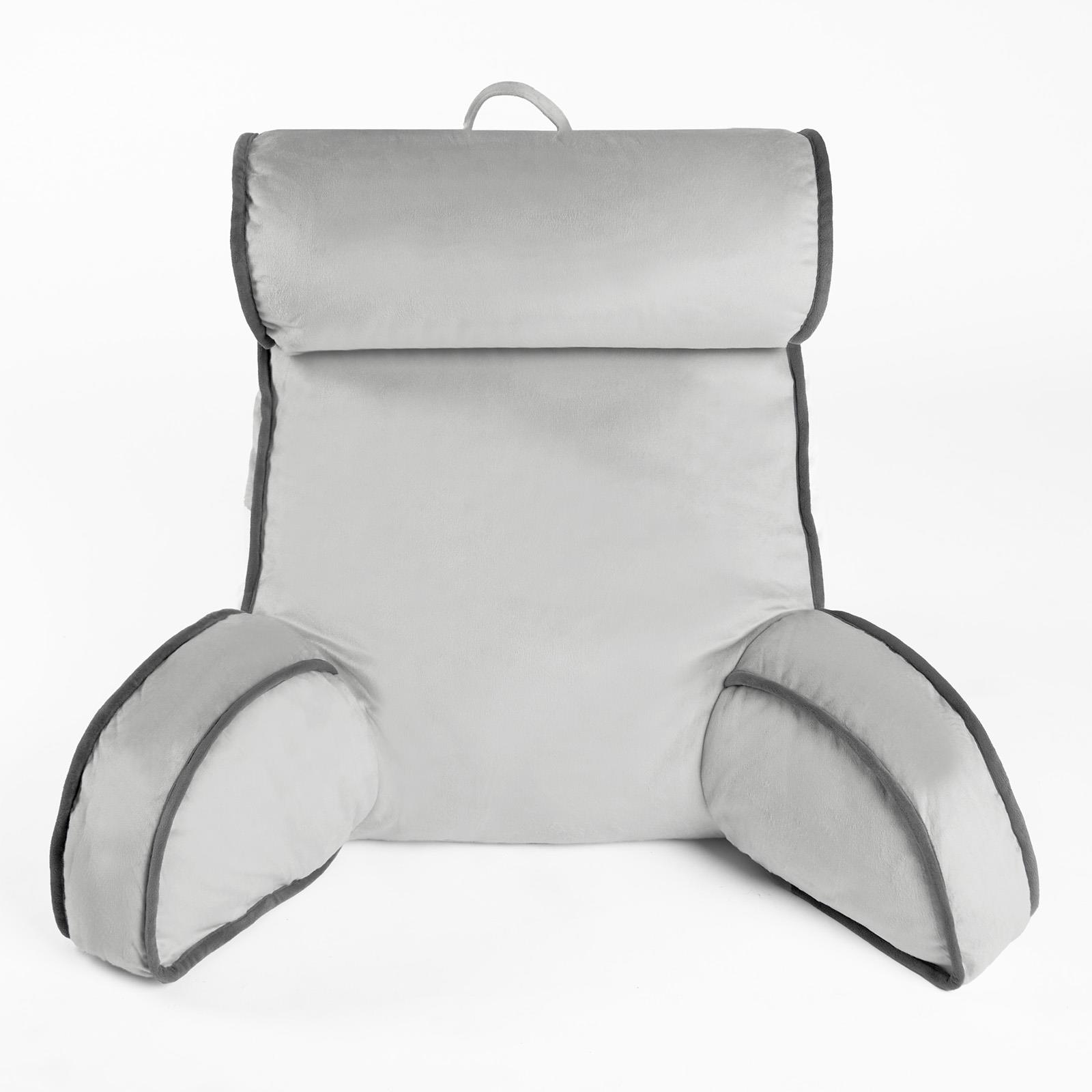 OHS Piped Edge Reading Pillow with Head Rest Super Soft Back Support Bed Sofa