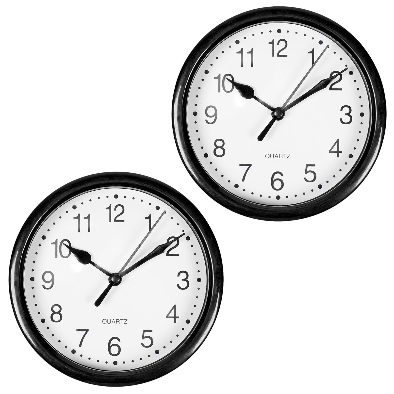 OHS Wall Clock Round Analogue Vintage Home Decor Small Bedroom Kitchen Uni - Picture 26 of 65