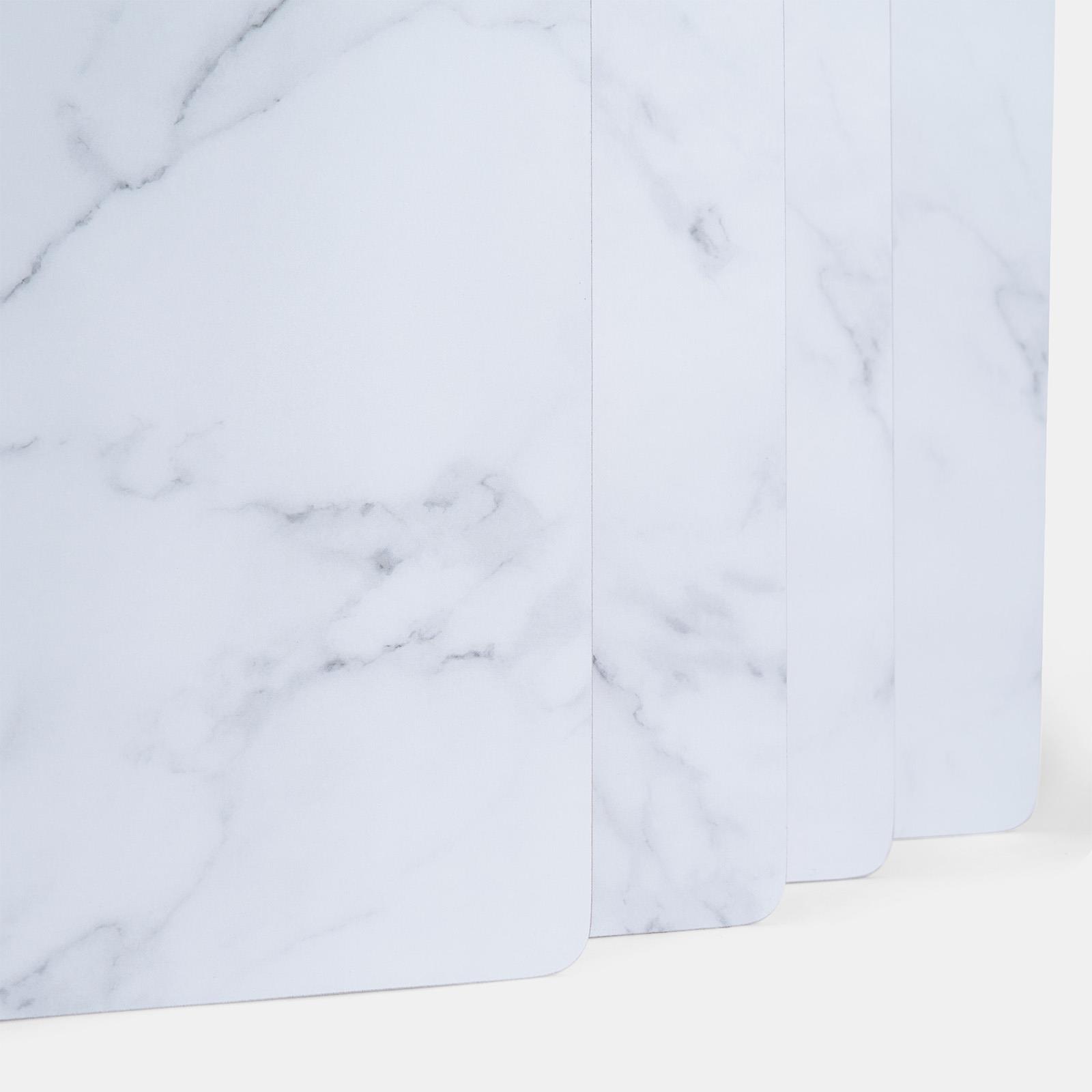 OHS Marble Effect Placemat Coaster 4 Set Luxury Table Mats Home Decor