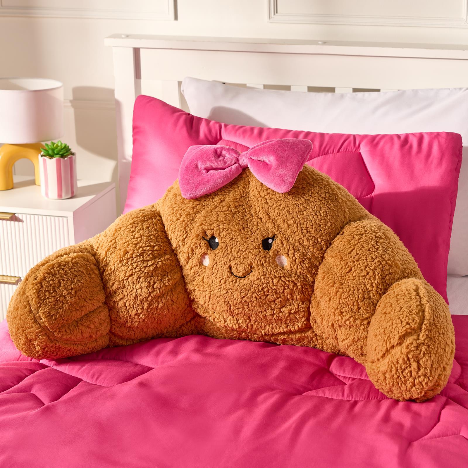 OHS Character Cuddle Cushion Soft Fleece Reading Pillow with Arms Bed Chair