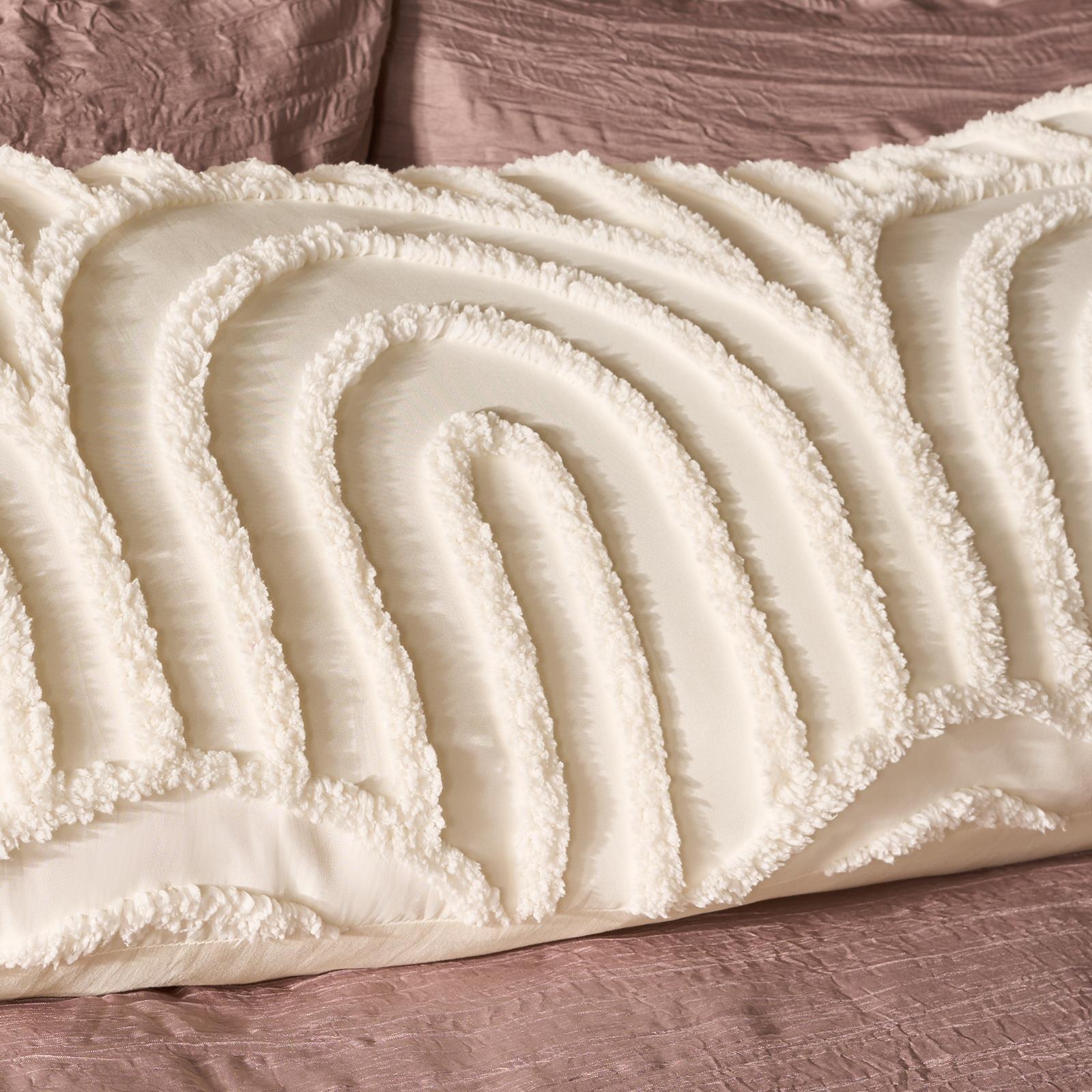 OHS Tufted Arches Bolster Cushion Fleece Soft Maternity Support Filled Pillow