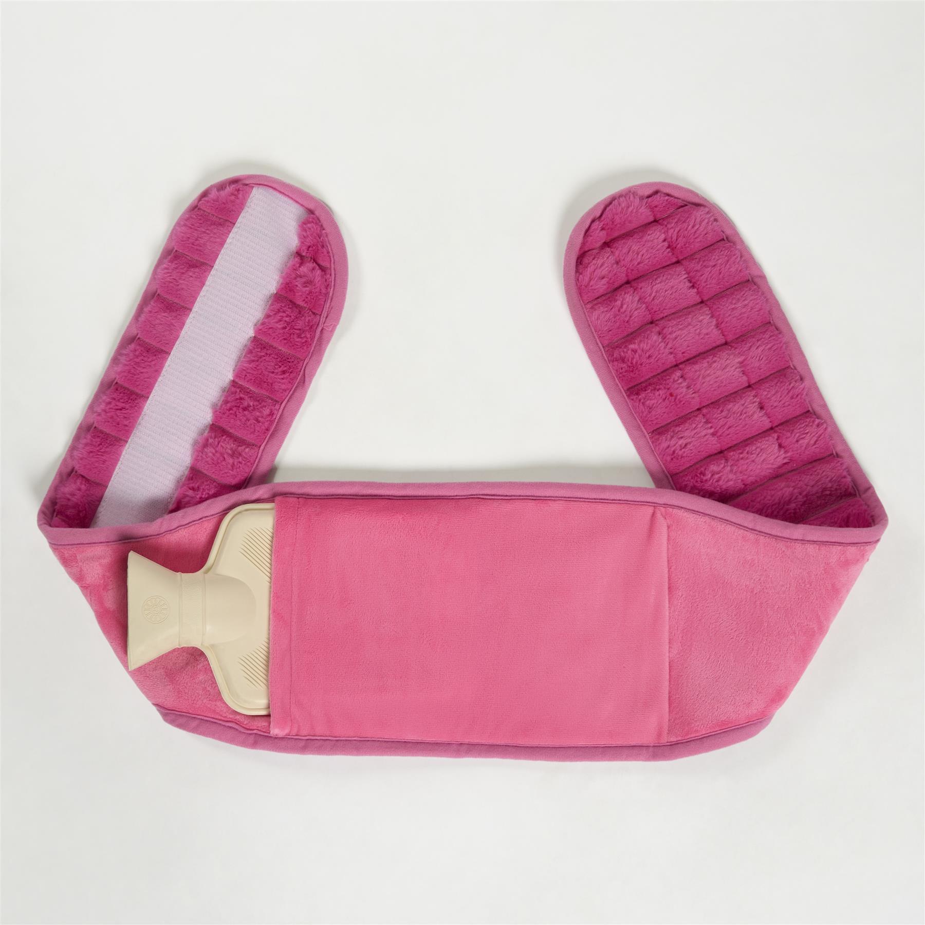 OHS Ribbed Heating Belt Adjustable Hot Water Bottle Body Wrap Back Pain Relief