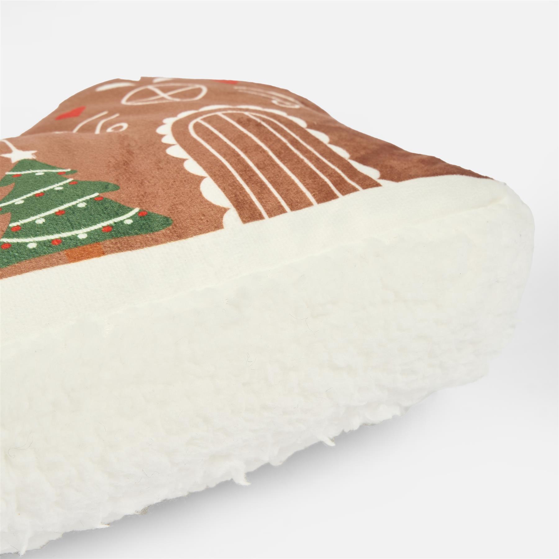 OHS Gingerbread House Draught Excluder Xmas Draft Wind Blocker Door Stopper