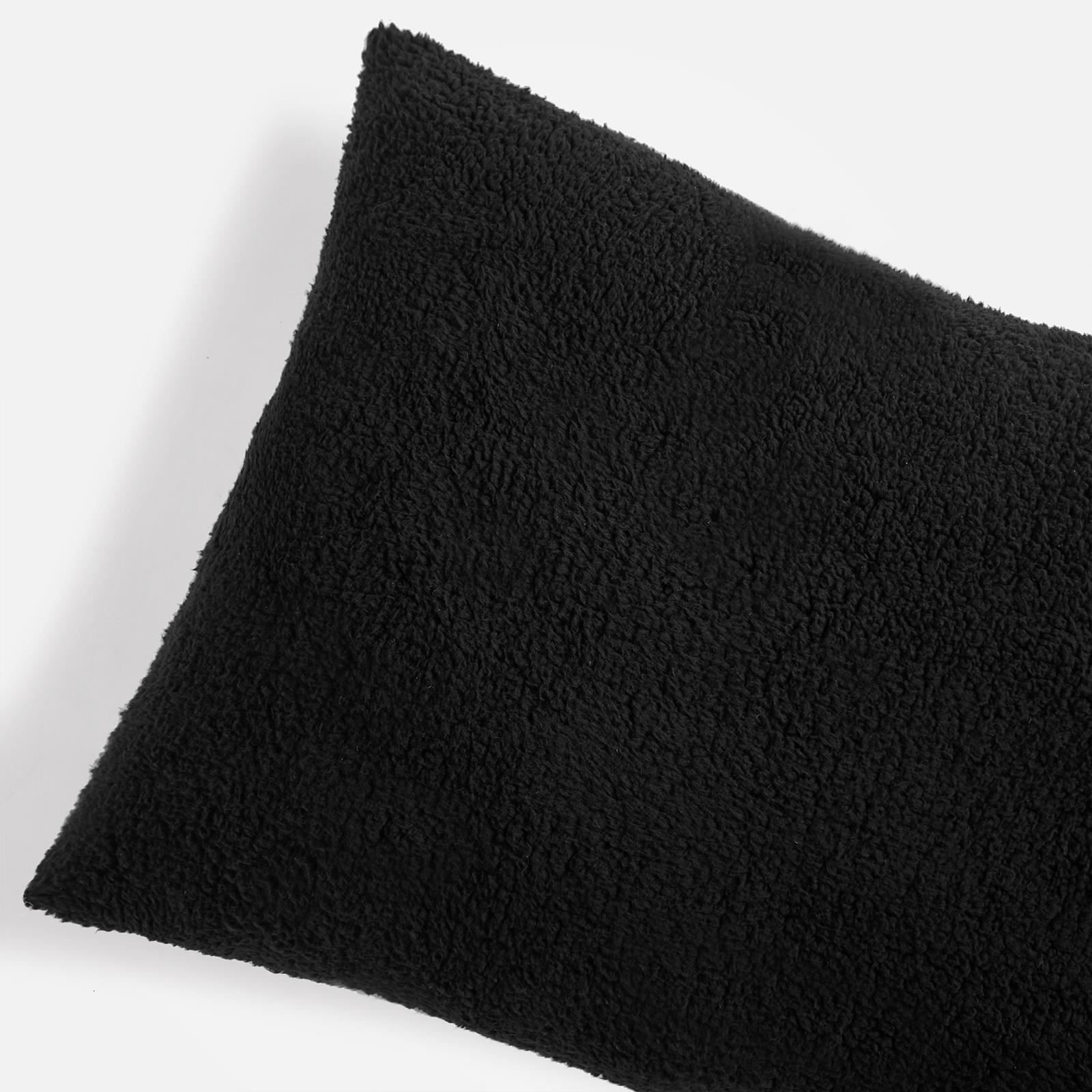 OHS Long Bolster Pillow Teddy Fleece Body Neck Pregnancy Support Cushion