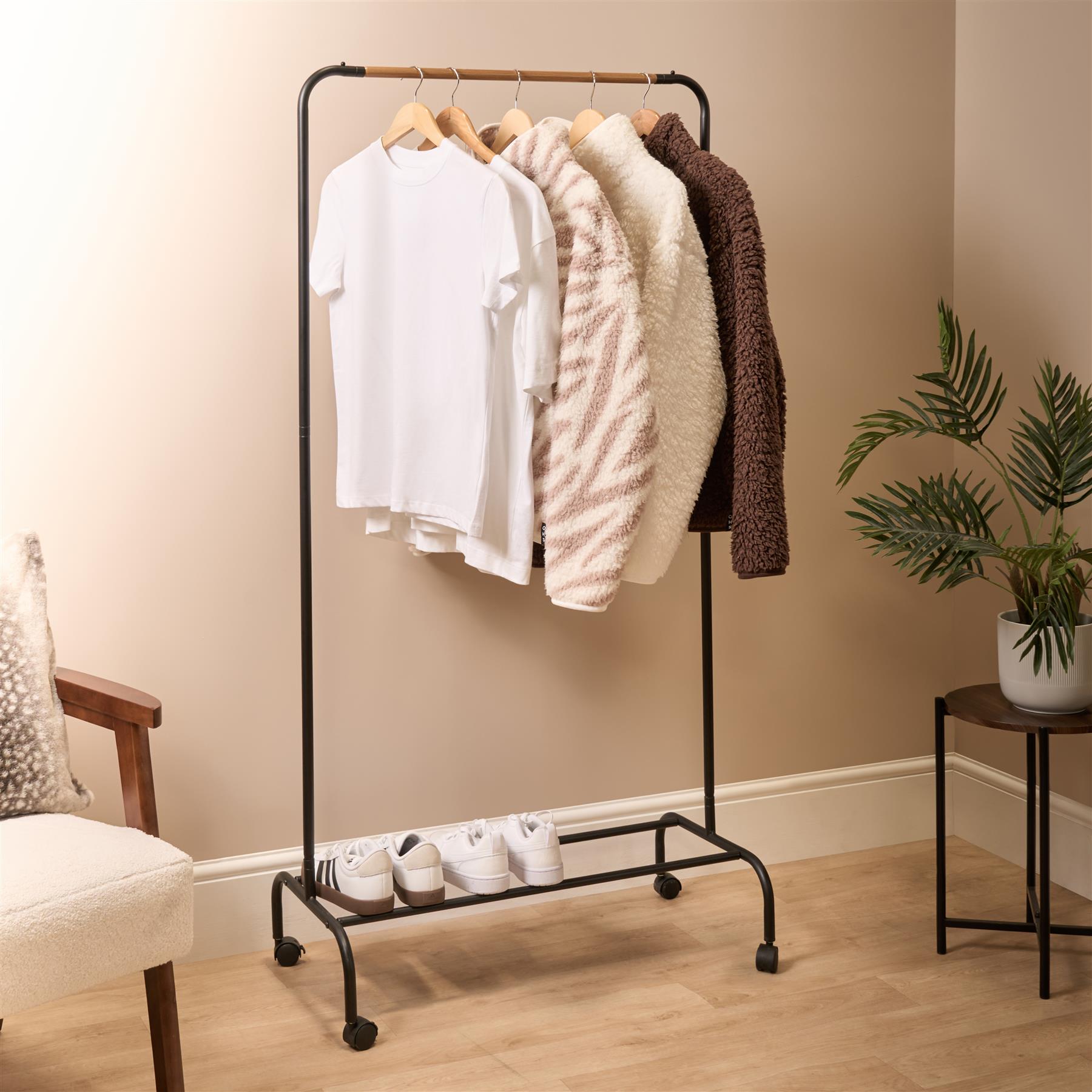 OHS Clothes Rail Heavy Duty Shoe Rack Shelf Hanging Organiser Display Stand