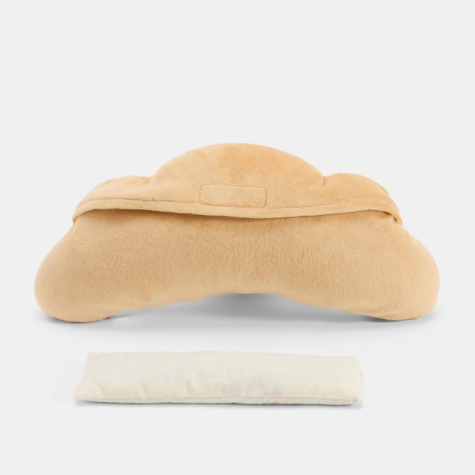 OHS Croissant Hottie Microwaveable Warmie Fluffy Novelty Heat Pad Hand Warmer