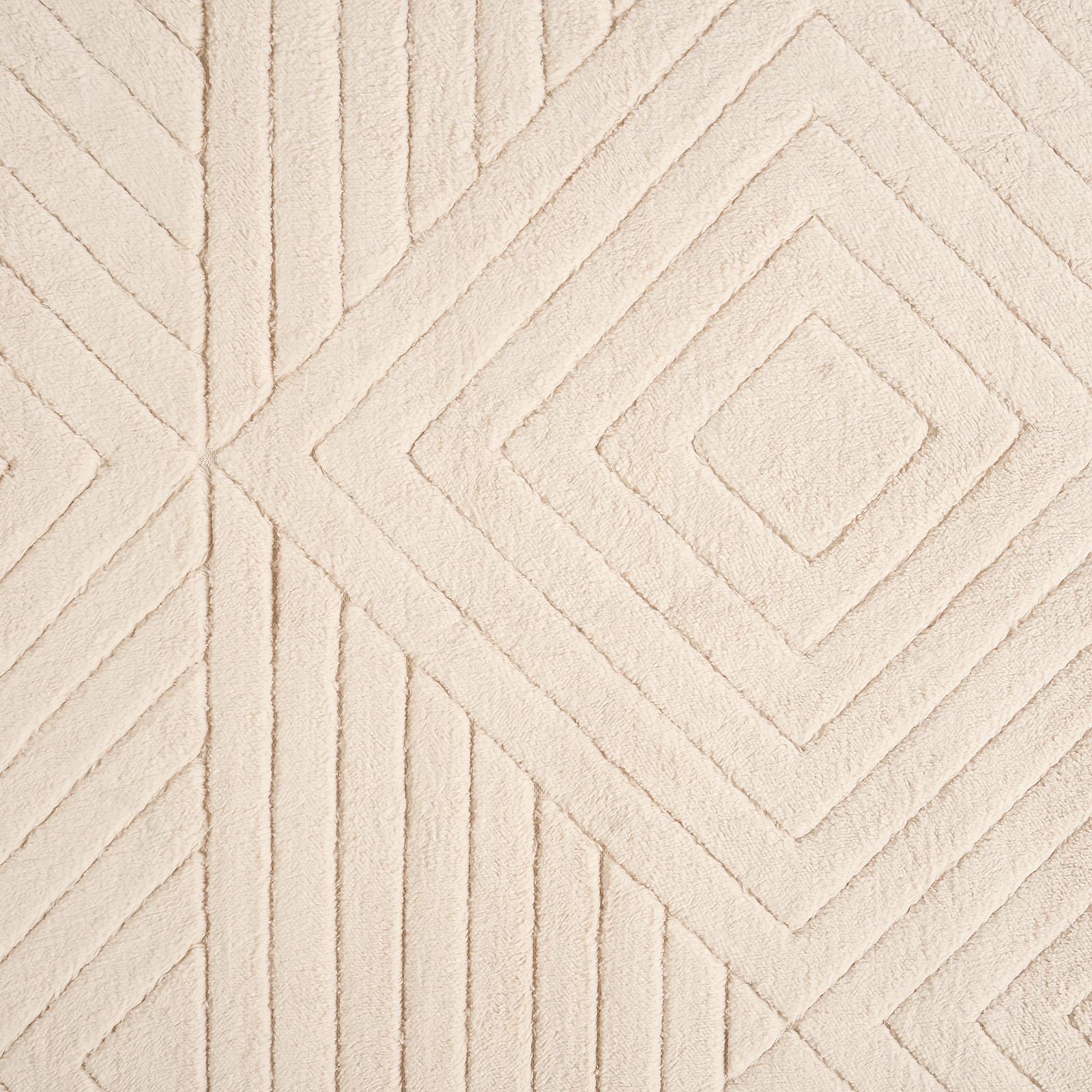 OHS Geo Fleece Rug Modern Non Slip  Tufted Floor Carpet Hallway Rug