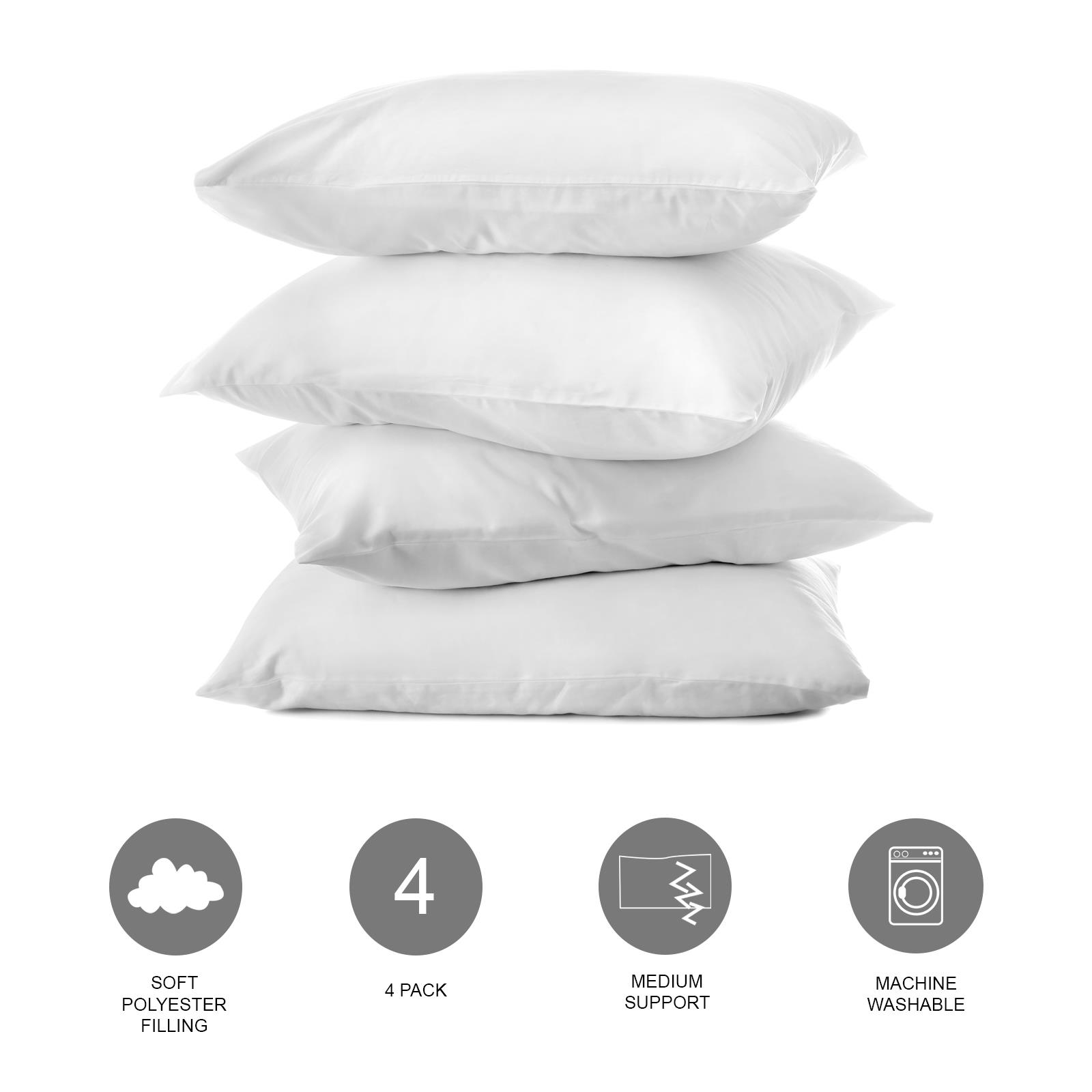 OHS Essentials Pillows Spring and Bounce 2 or 4 Pack Medium Support Pillow