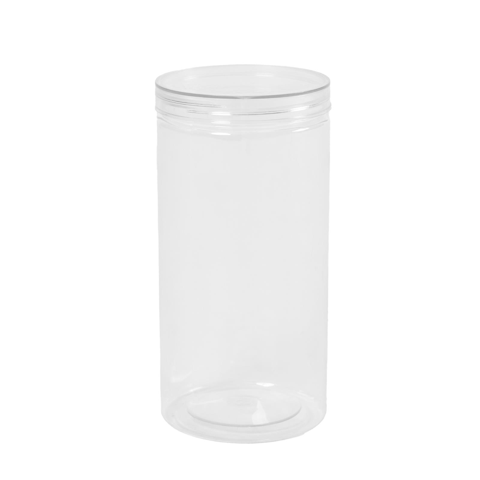 Storage Jar Round Plastic Food Organiser Tea Coffee Sugar Holder Tub Kitchen Pot
